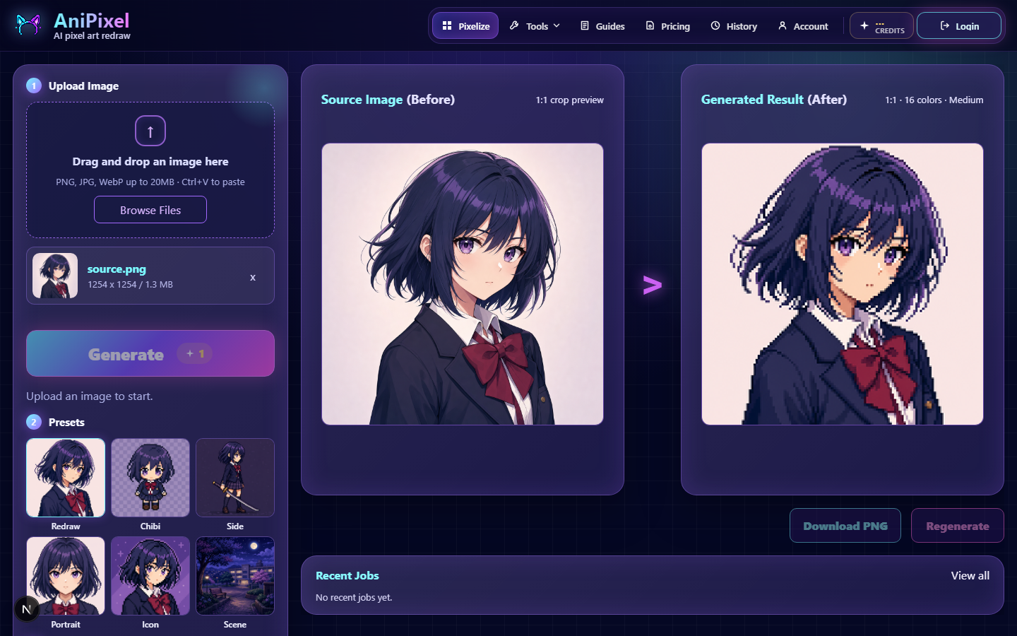 Pixelize studio for multi-image runs
