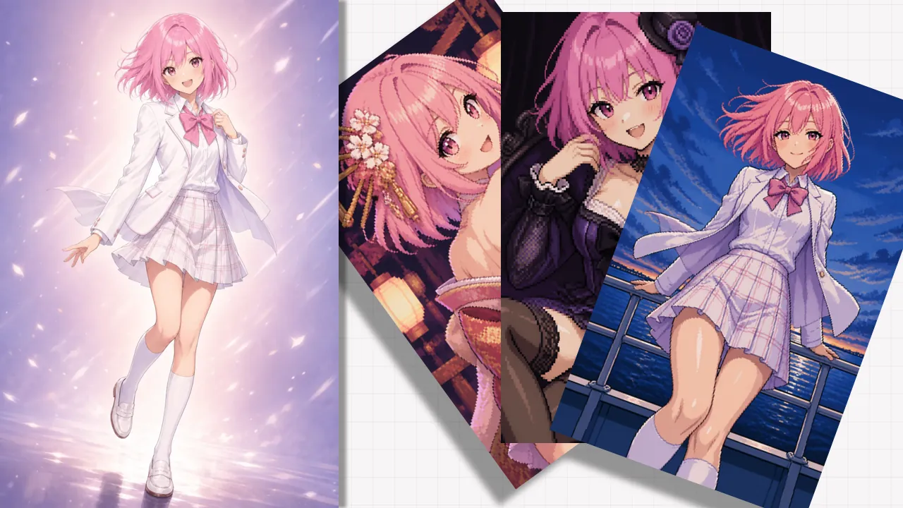 Raffle character variations