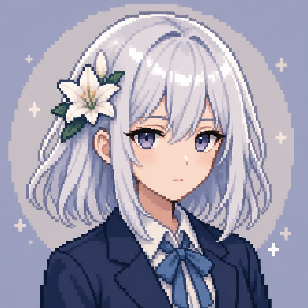 Finished square pixel avatar suitable for a profile picture